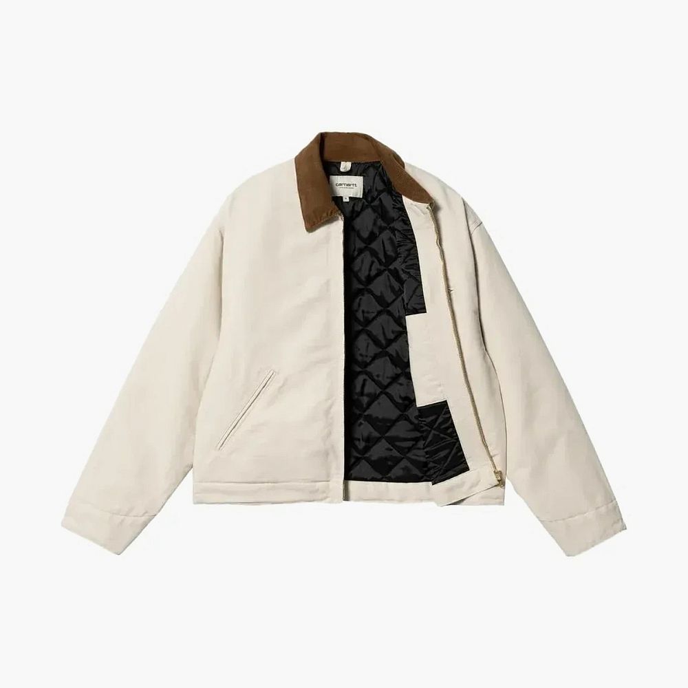 Carhartt WIP OG Detroit Jacket Cream Brown Collar