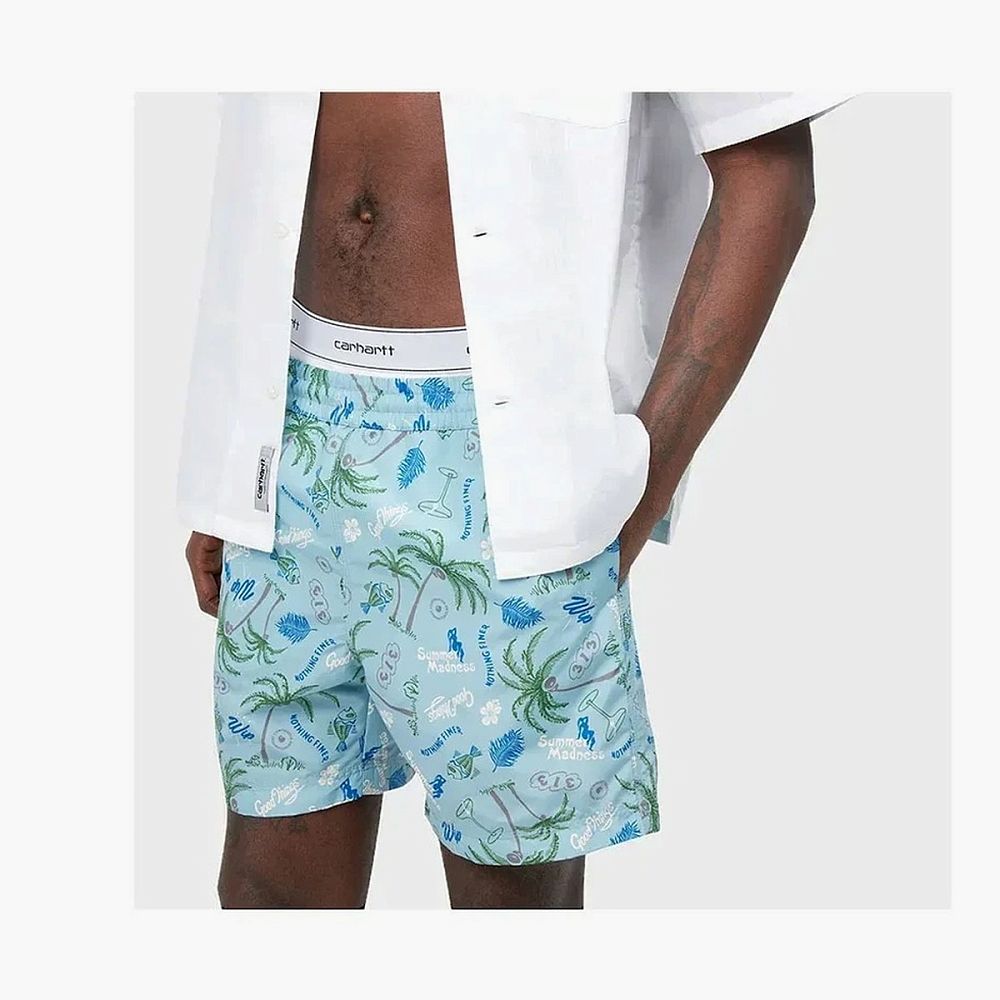Carhartt WIP SS22 Cotton Trunks White Logo 2
