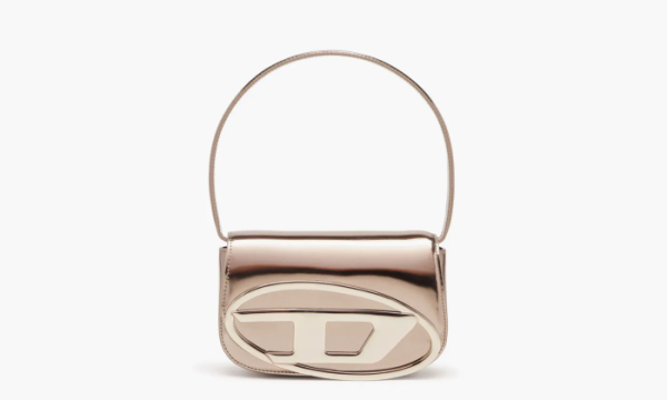 Diesel 1DR Shoulder Bag Mirrored Leather Bronze 
