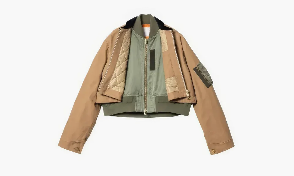 Sacai X Carhartt Double Jacket Brown Green