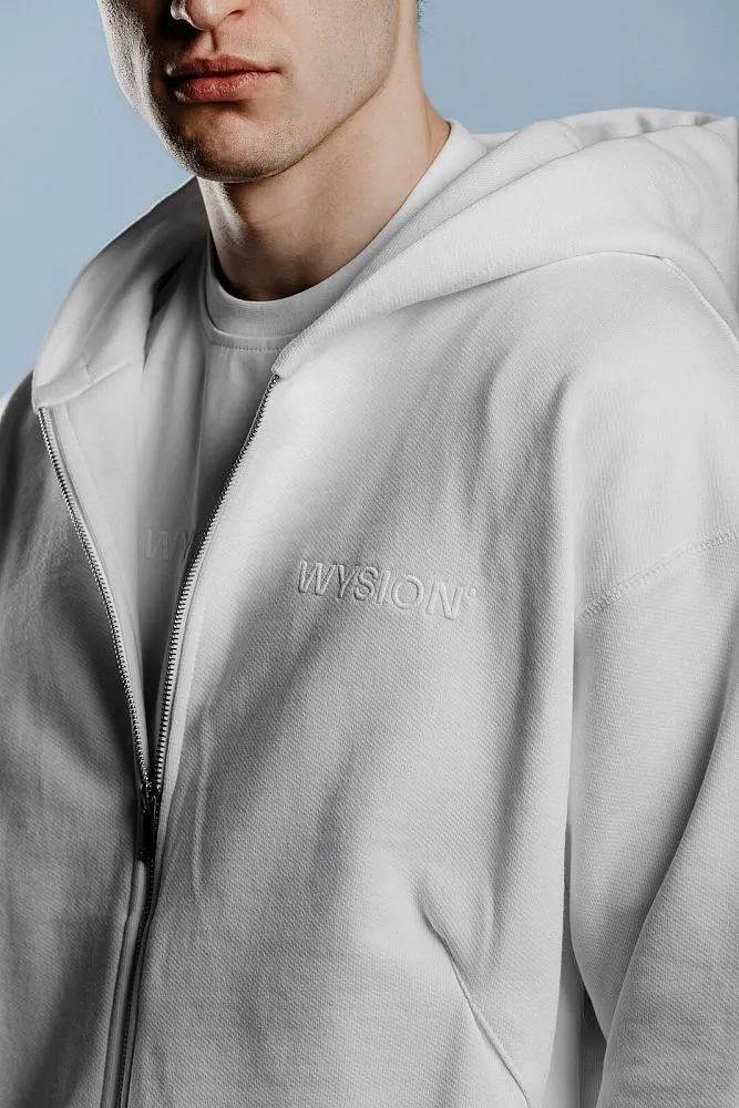 WYSION ZIP HOODIE BONE WHITE