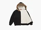 Supreme Faux Fur Zip Up Hooded Sweatshirt Black