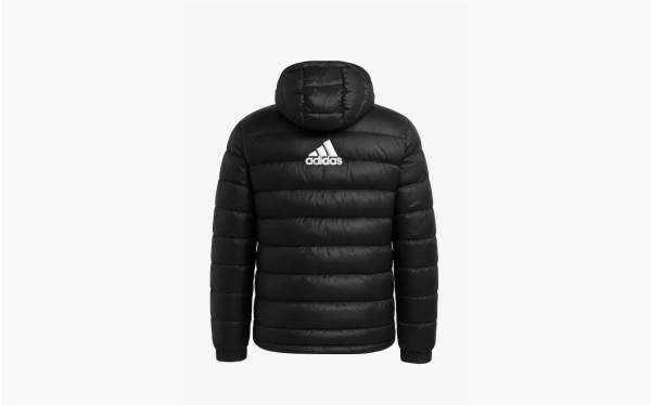 Adidas Logo Zip-Up Puffer Jacket Black 