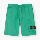 Stone Island Organic Cotton Fleece Shorts Malachite