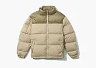 Carhartt WIP Embroidered Quilted Zip-Up Down Puffer Jacket Dark Skin