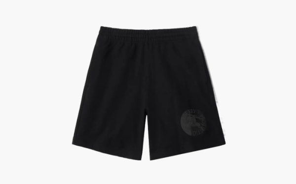 Burberry EKD Badge Cotton Shorts Black  Burberry EKD Badge Cotton Shorts Black