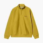 Carhartt WIP Half Zip American Script Sweatshirt Olive