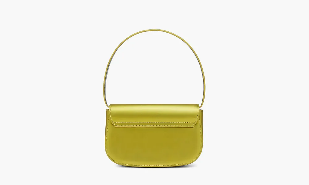 Diesel 1DR Shoulder Bag Metallic Leather Gold