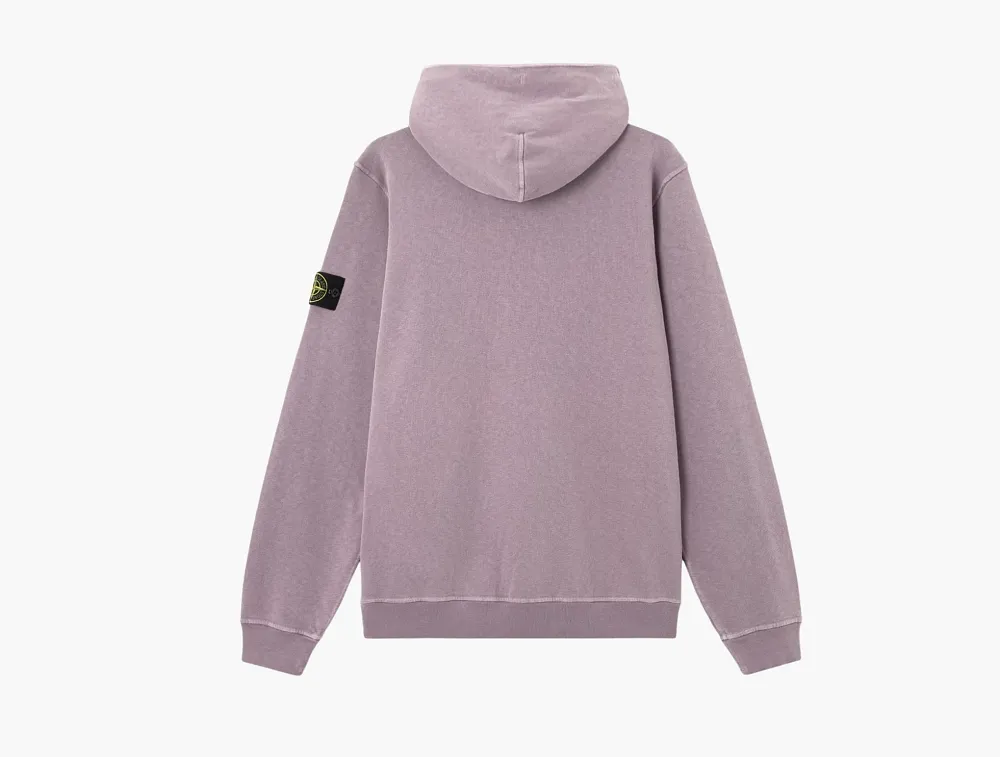 Stone Island Malfile Fleece Hooded Sweatshirt Pearl Grey