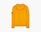 Stone Island Brushed Cotton Canvas Old Effect Hoodie Orange