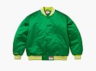 Supreme x Mitchell & Ness Satin Varsity Jacket Green