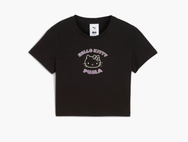 Puma x Hello Kitty and Friends Graphic Baby Tee Women Black  Puma x Hello Kitty and Friends Graphic Baby Tee Women Black