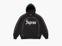 Supreme Curve Piping Hooded Sweatshirt Black 