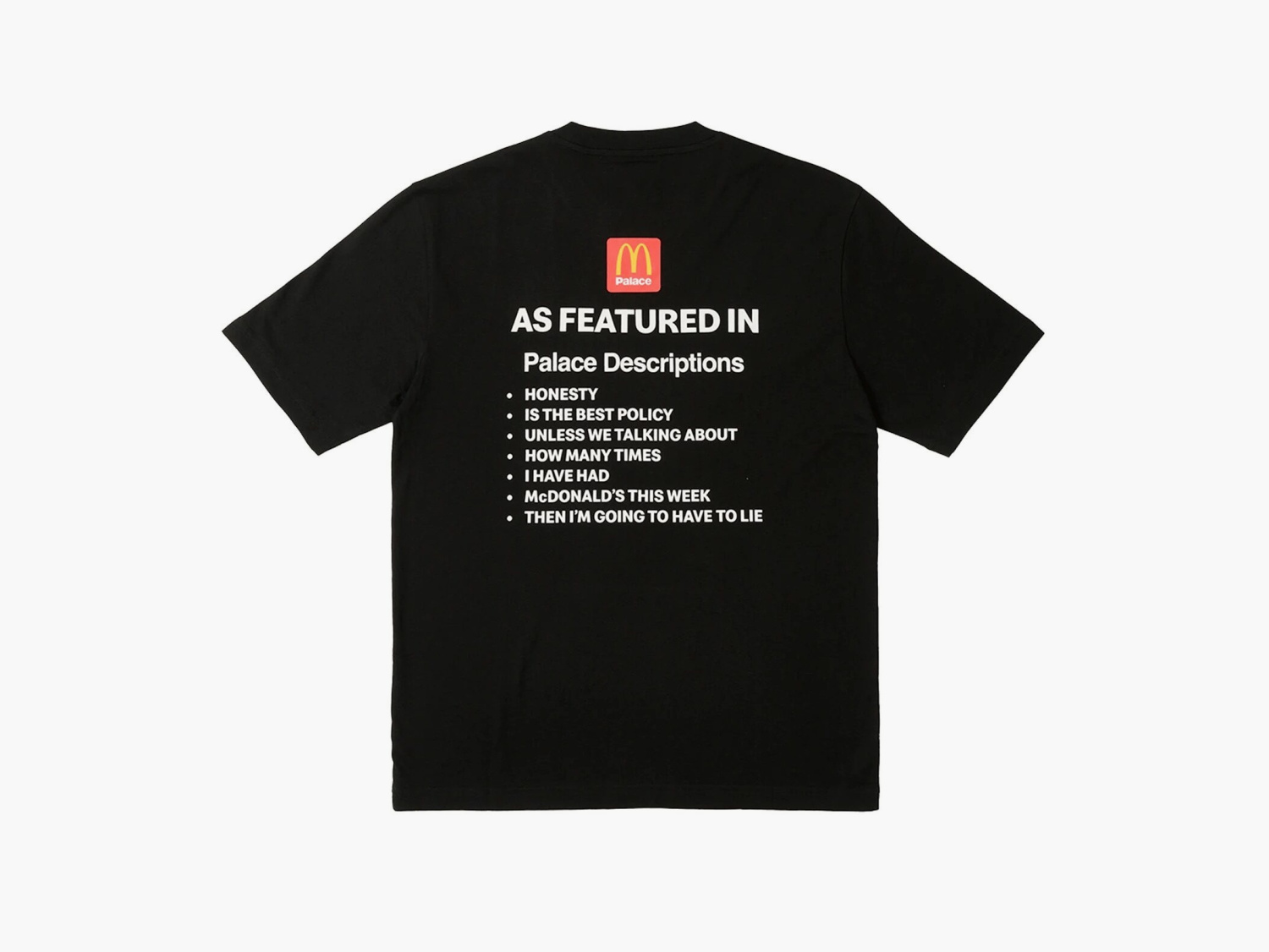 Palace x McDonald's Tee "Black Description 1" 