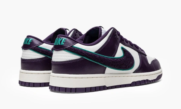 Nike Dunk Low Chenille Swoosh Sail Grand Purple 