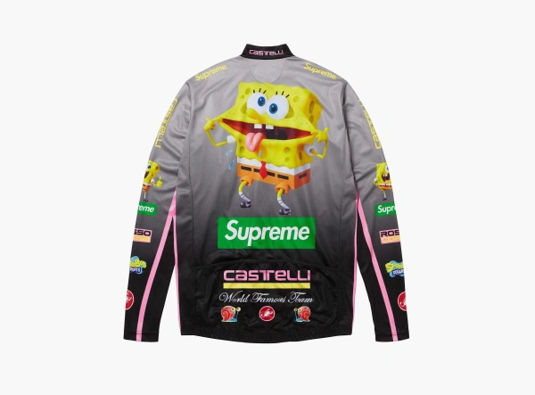 Supreme SpongeBob SquarePants x Castelli  L/S Cycling Jersey  Black 