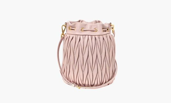 Miu Miu Matelasse Nappa Leather Bucket Bag Opal 