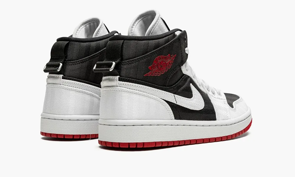 Air Jordan 1 Mid SE Utility WMNS Canvas White Black Gym Red