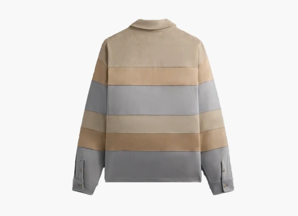 Kith Stripe Microsuede Tanner Pullover Sandrift 