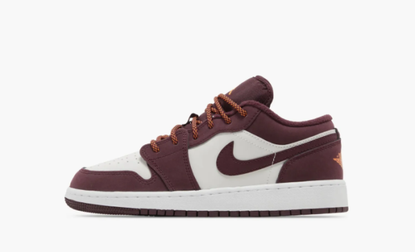 Air Jordan 1 Low GS Night Maroon 