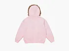 Supreme Faux Fur Zip Up Hooded Sweatshirt Light Pink