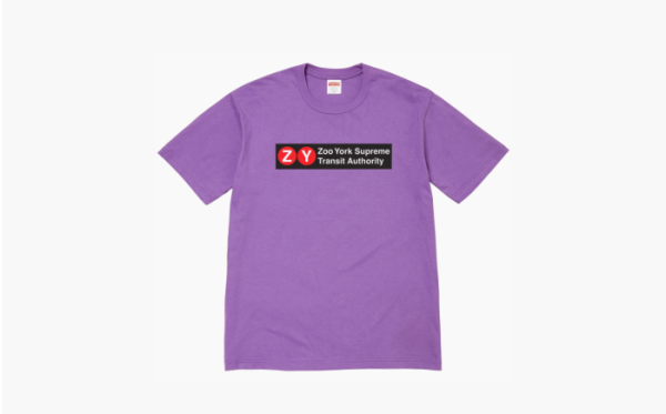 Supreme Zoo York Transit Tee Purple 