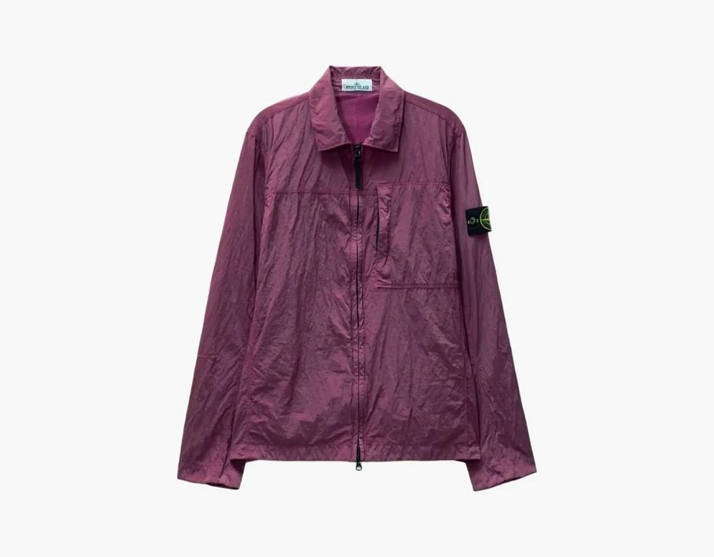 Stone Island Nylon Metal Watro-TC Overshirt Purple Grey