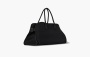 The Row EW Margaux Calfskin Leather Bag "Black" 