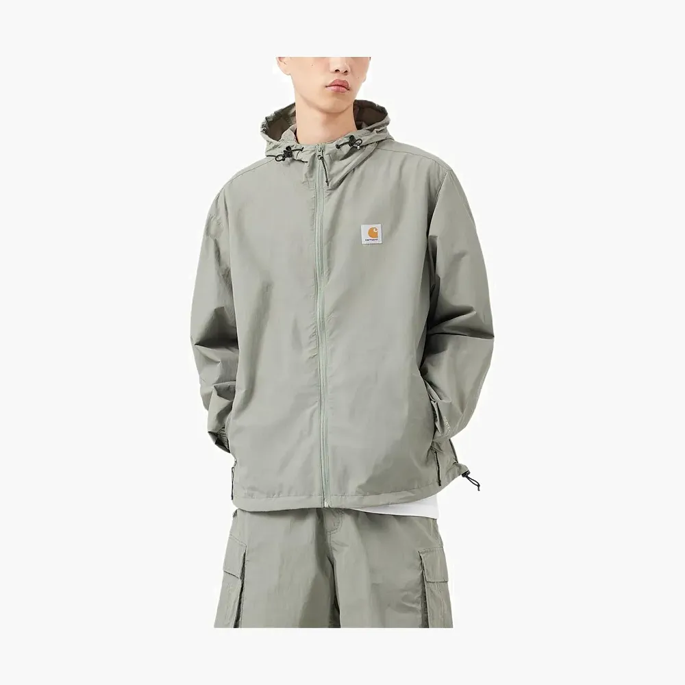 Carhartt WIP Hooded Zip Windbreaker Jacket Sage