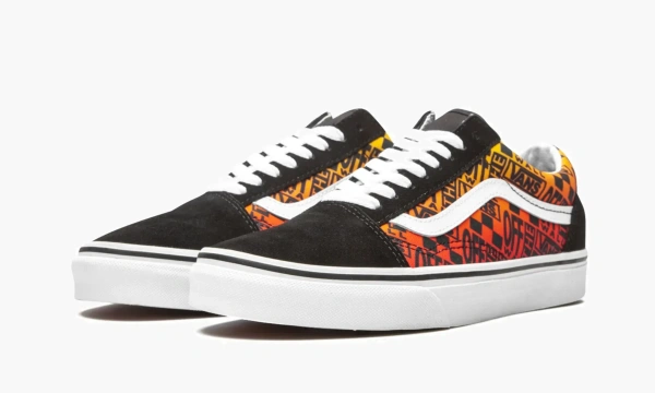 Vans Old Skool Off The Wall Logos - Orange 