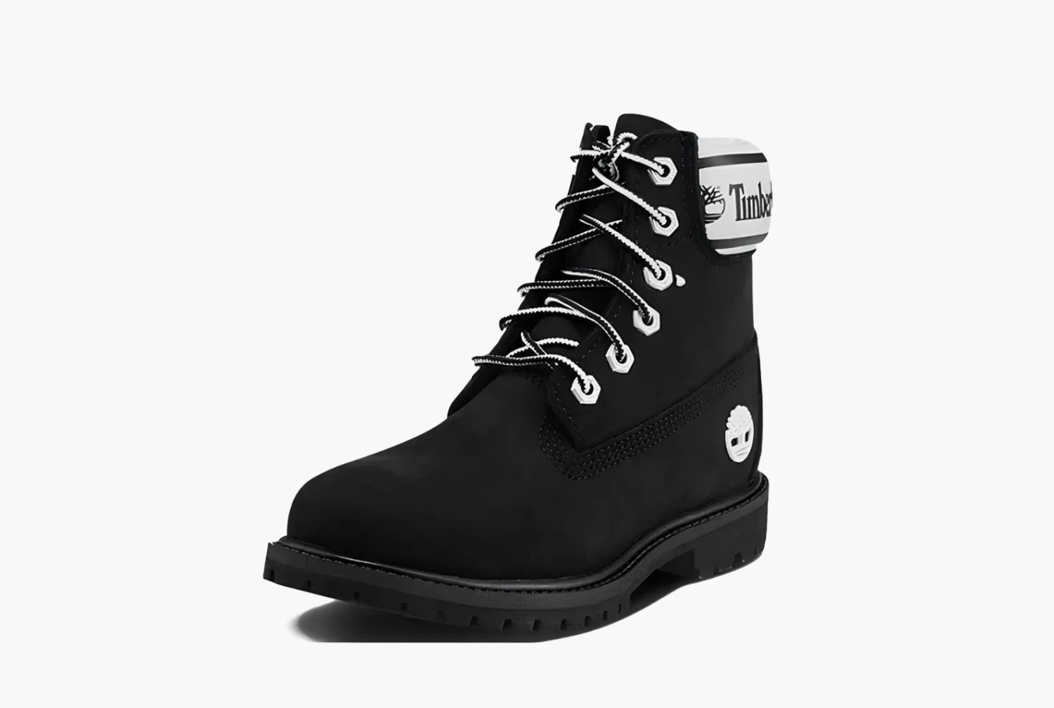 Timberland 6 Inch Premium LF WMNS Black Nubuck Logo 