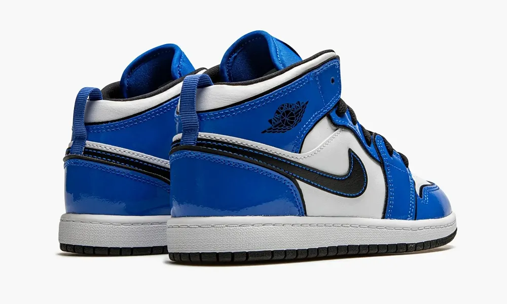 Air Jordan 1 Mid SE PS Signal Blue Kids