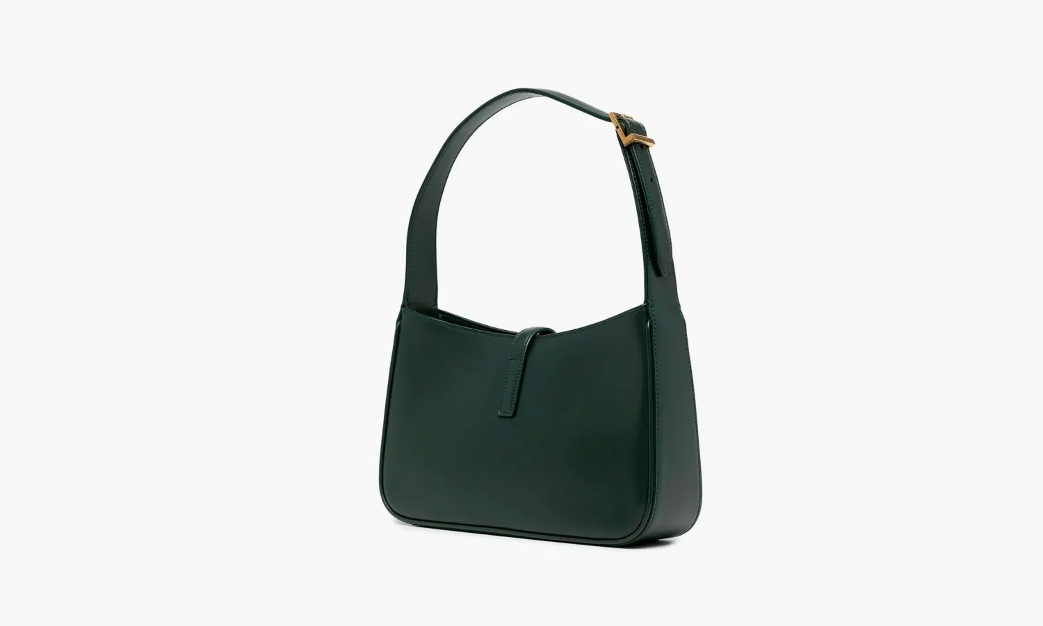 Saint Laurent Bronze Monogram Le 5 A 7 Hobo Bag in Smooth Leather Vert Fonce 