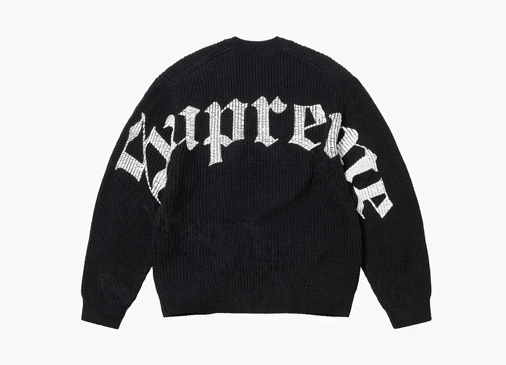 Supreme Old English Printed Sweater Black