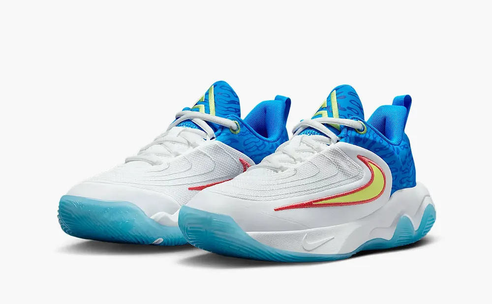 Nike Giannis Immortality 4 SE GS  White Photo Blue Hyper Royal Light Lemon Twist