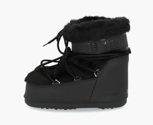 Moon Boot Icon Low Faux Fur Black 