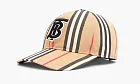 Burberry Vintage Check Cotton Baseball Cap Monogram Motif Beige