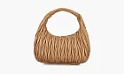 Miu Miu Wander Matelasse Nappa Leather Hobo Bag Caramel