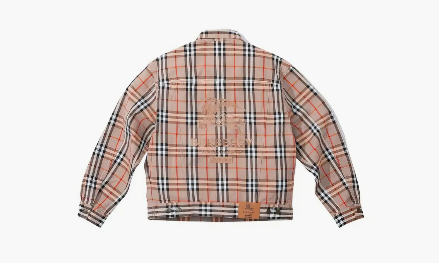 Supreme X Burberry Trucker Jacket Beige 