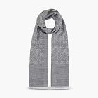 GUCCI GG Logo Wool Silk Scarf "DARK GREY"