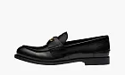 Miu Miu Brushed Leather Loafers Black