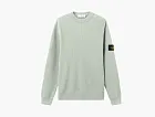 Stone Island Ribbed Soft Organic Cotton Crewneck Jumper Sage Green