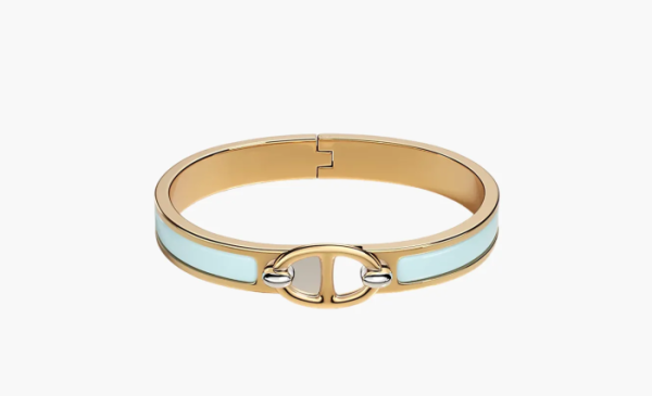 Hermes Mini Clic Chaine d'Ancre bracelet Gold / Blue 