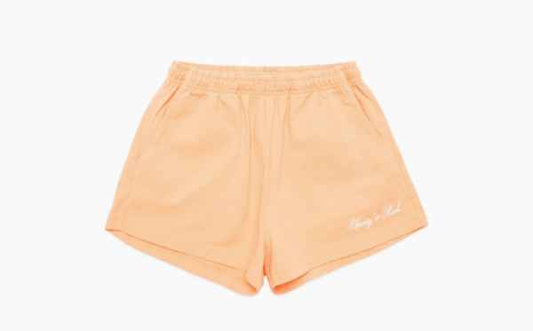 Sporty & Rich Cursive Logo Disco Short SS23 Orange 