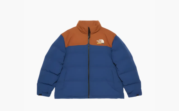 Gucci x The North Face Down Jacket Blue/Brown 