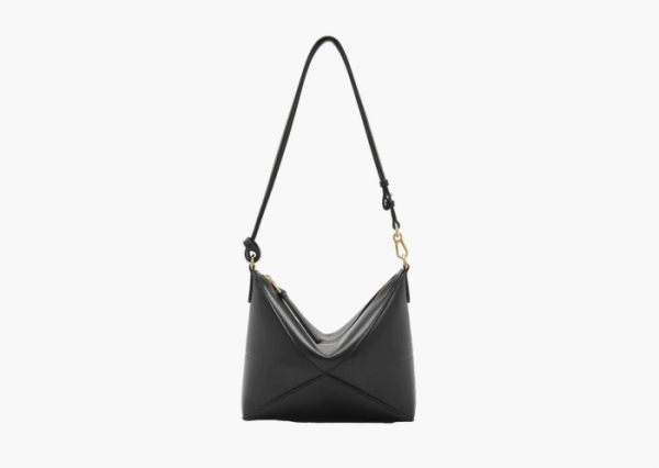 Loewe Puzzle Fold Pouch Shiny Nappa Calfskin Black 