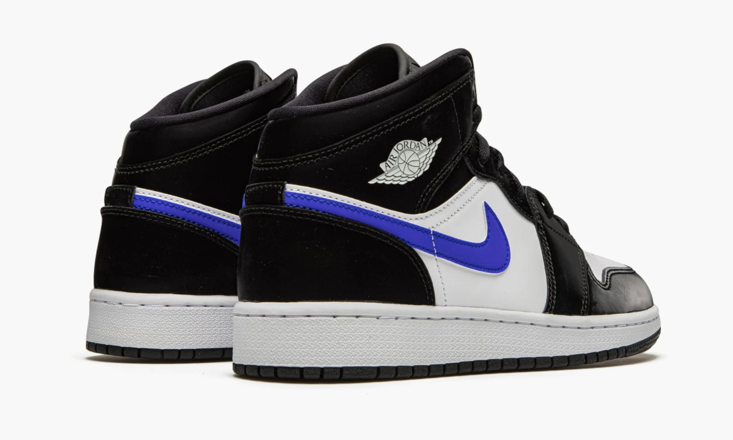 фото Jordan 1 Mid GS "Black Racer Blue White" (Air Jordan 1 Mid)-554725 084