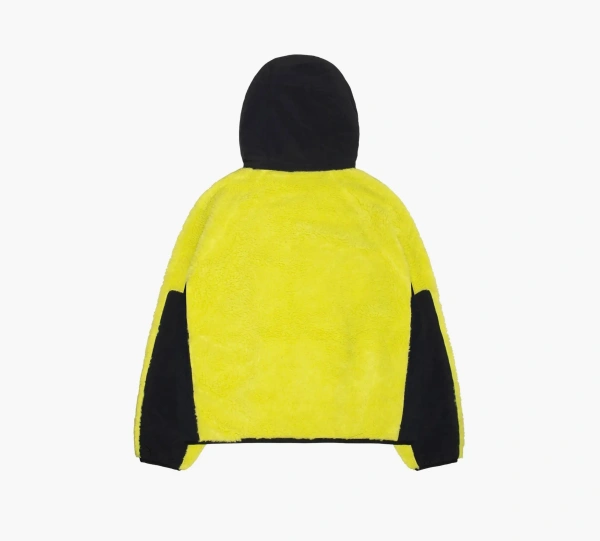 Stussy Sherpa Paneled Hooded Jacket Lime 