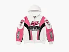 Supreme x Fox Racing Zip Up Hooded Sweatshirt White