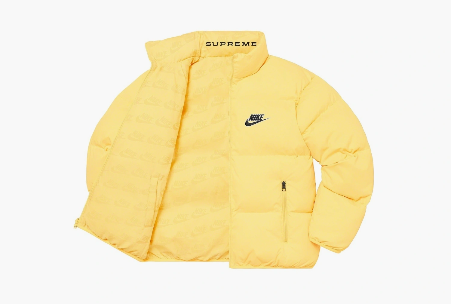 Supreme x Nike Reversible Puffy Jacket Pale Yellow 